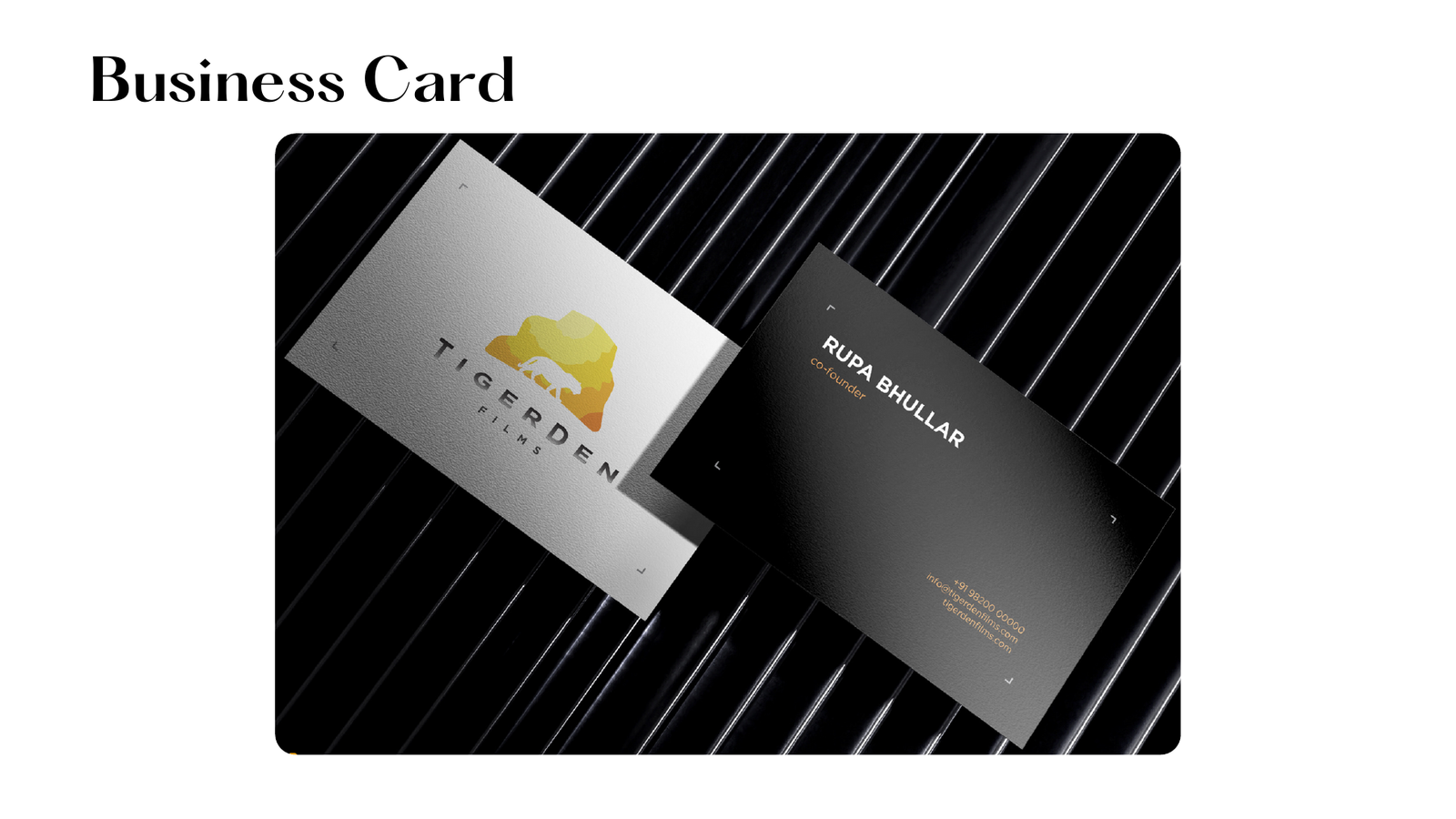 Tigerden Films business card applications